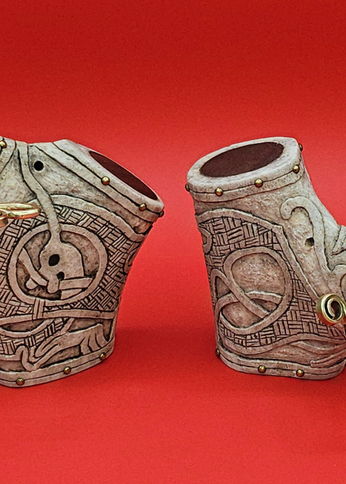 Hand-Carved Bone Salt Box – Viking Age Inspired