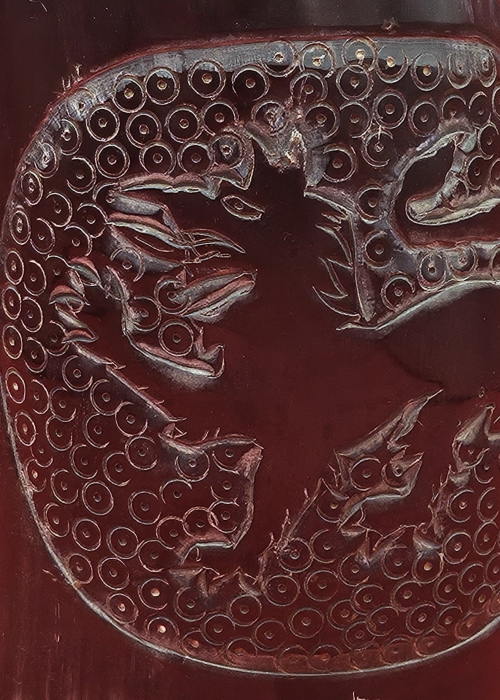 Carved Horn Tankard – East Kingdom Tiger Design