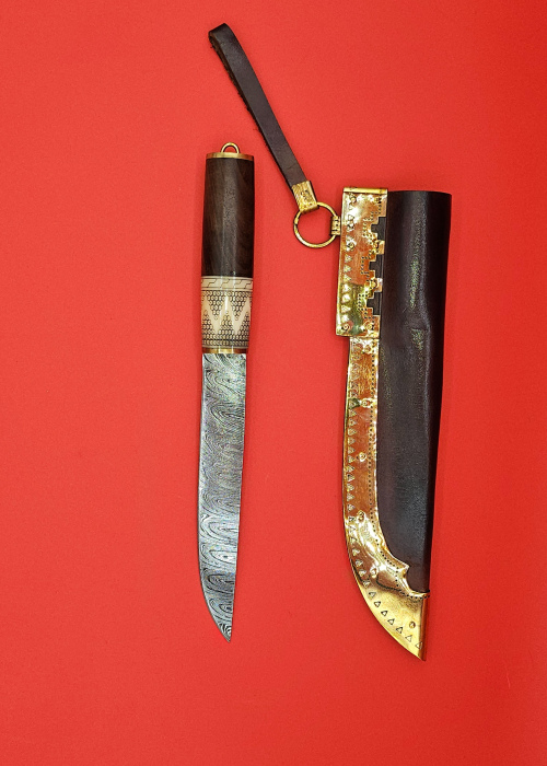 Viking Seax with Decorated Sheath
